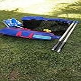 Kit Beach Tennis Portátil Postes Retrátil Rede De Beach Fita De Marcação Profissional E Bolsa Azul 