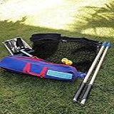 Kit Beach Tennis   Portátil Postes Retrátil  Rede De Beach  Fita De Marcação Profissional E Bolsa  Preto 