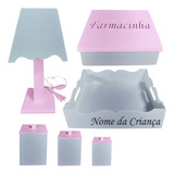 Kit Bebe Higiene Recem Nascido Pintado Montado Nome Cores