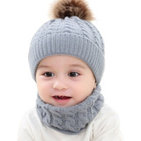 Kit Bebê Infantil Touca Pompom Gorro