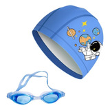 Kit Bebê Para Natação Piscina Touca Óculos Proteção Solar
