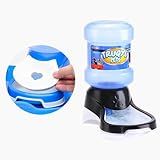 Kit Bebedouro Automático Pet 2L Para Cães Gatos Cachorro Caes Pequeno Médio Porte E Adaptador De Pelos Longos Não Molha Água Sempre Fresca E Limpa Fonte Galão Pote Vasilha Animais De Estimação Preto