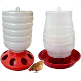 Kit Bebedouro Para Aves 2lts E Comedouro Aves 1 5kg Galinha