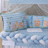 Kit Berço 12 Peças Sublimado Americano Enxoval Quarto Bebê