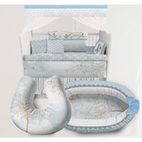 Kit Berço Ninho Redutor Almofada Floral Árvore Bebê Ktpr12