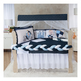 Kit Berço Quarto Bebê 12 Peças Americano Enxoval Sublimado
