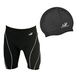 Kit Bermuda E Touca Hidroginástica Hammerhead Adulto