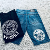 Kit Bermuda Jeans Oakley E Camiseta