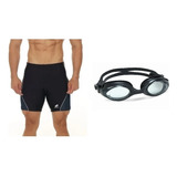 Kit Bermuda Óculos De Natação Adulto Just Fit Tam P Ao Xgg