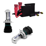 Kit Bi xenon H4 8000k Lâmpada Luz Farol Azulado O Mais Forte