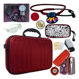 Kit Bic Enfermagem Aparelho Pressão Estetoscopio Duplo