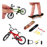Kit Bicicleta De Dedo Com Skate E Acessórios Completo