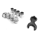 Kit Bico De Pneu Capa Válvula Antifurto Renault Cromado