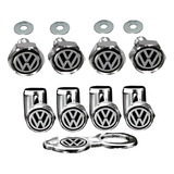 Kit Bico Pito Pneu Cromado   Parafuso Placa Vw Volkswagen