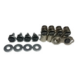 Kit Bico Pneu Antifurto Cromo Parafuso Placa Chevrolet Preto