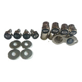 Kit Bico Pneu Cromado Antifurto Parafuso De Placa Kia