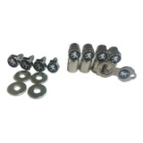 Kit Bico Pneu Cromado Antifurto Parafuso De Placa Peugeot