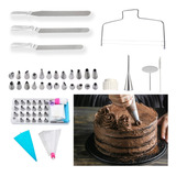 Kit Bicos Confeitaria Inox Completo Espátulas Confeiteiro