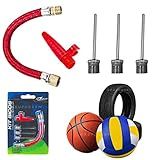 Kit Bicos De Bomba De Ar De Mão Manual Para Encher Bola Pneu Bike Carro Boia - Adaptador Oferta