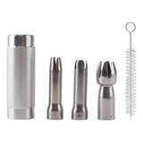 Kit Bicos Porta Cápsula Em Metal Para Garrafa De Chantilly
