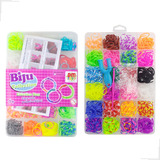 Kit Bijuterias Pulseiras Elástico Infantil Menina Colorida
