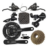 Kit Bike 21v Shimano Tourney Rapi Fire Pedivela Cambio Ty300