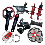 Kit Bike Absolute Prime 12v Mtb K7 11x52 Cubo Vermelho