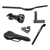Kit Bike Gta Guidão Selim Mesa Abraçadeira Canote Manopla