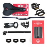 Kit Bike Guidão Canote Selim Pedal Mesa Manopla 27 2 31 6mm