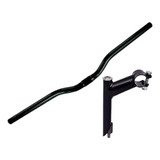 Kit Bike Mtb Guidão Curvo Suporte Mesa 21 1mm Aço Standard