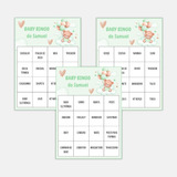 Kit Bingo Chá De Bebê Ursinho Verde 100 Cartelas Pdf
