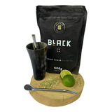 Kit Black Erva Terere Goumert 500g Cuia Chifre Bomba Inox