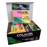 Kit Bloco Recado Adesivo 38x50 Neon Colacril Caixa C/12 Pct 4 Cores