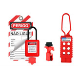 Kit Bloqueio Eletricista Nr10 Garra cadeado disj cartão Id