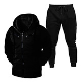 Kit Blusa De Frio Conjunto Moletom Jaqueta Calça Agasalho