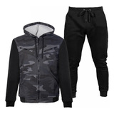 Kit Blusa De Frio Conjunto Moletom Jaqueta Calça Agasalho
