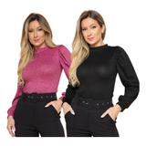 Kit Blusa Feminina Malha