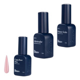 Kit Bluwe Gel Capa Base Flex Nat Pink 10ml Step 1 Step 2