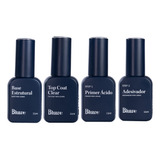 Kit Bluwe Top Coat Gel Base 10ml Step 1 Step 2