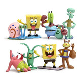 Kit Bob Esponja 8 Bonecos Pronta Entrega