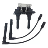 Kit Bobina Ignicao 02 Cabos 02 Supressores Vw Audi A4 A6