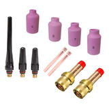 Kit Bocal Cerâmico Gás Lens Tig Difusor Gás Lens Pinça Capa