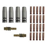 Kit Bocal Difusor Bico 0 8mm Tocha Mig 130 A195 C 26pçs