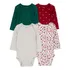 Kit Body Bebê 4 Peças Manga Longa Estampa Natal | Carter's