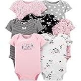 Kit Body Carter S 7 Peças Manga Curta Mini Corações Bebê Menina 12M 