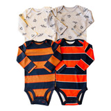 Kit Body Carters 4 Peças Manga Longa Menino Original Eua