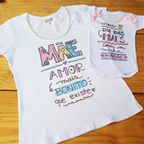 Kit Body E Camiseta Meu Primeiro Dia Das Mães Menina