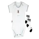 Kit Body E Meia Corinthians- Rêve D-or Sport- Bebê Unissex- Branco-Preto- P