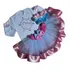 Kit Body Manga Longa Unicórnio Conjunto Saia Tutu Bebê Festa