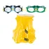 Kit Boia Colete Infantil + Óculos Mergulho Natação Piscina
